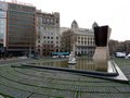 A figurine in Placa de Catalunya square.