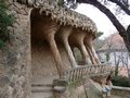 A passage in Parc Guell with interesting stone columns