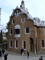 Gatehouse at the main entrance to Park GÃ¼ell.