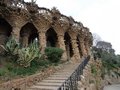 A passage in Parc Guell with interesting stone columns