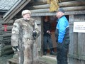 HÃ¥kon & Magne in front of Christmas cottage