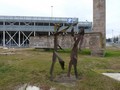 Statue at the airport of Girona, representing the Costa Brava