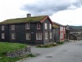 Beautiful wooden houses with nice roofs in RÃ¸ros