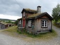 Turf-roofed timber building in RÃ¸ros