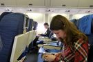 Rianne in the plane