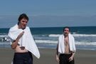 Maurice & Michiel on the beach