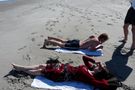 Guido & Rianne on the beach relaxing
