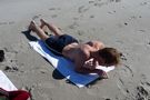 Guido on the beach relaxing
