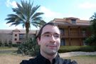 Me, in front of our room block