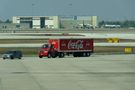Coca cola truck on the airport